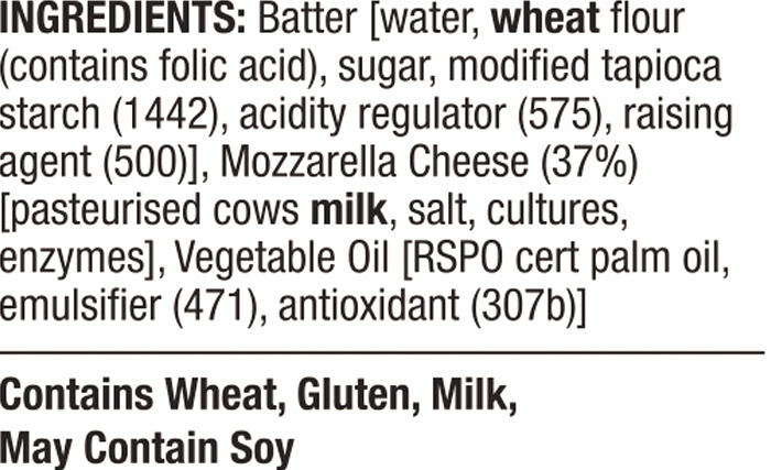 Howler Korean Mozzarella Corndogs ingredients